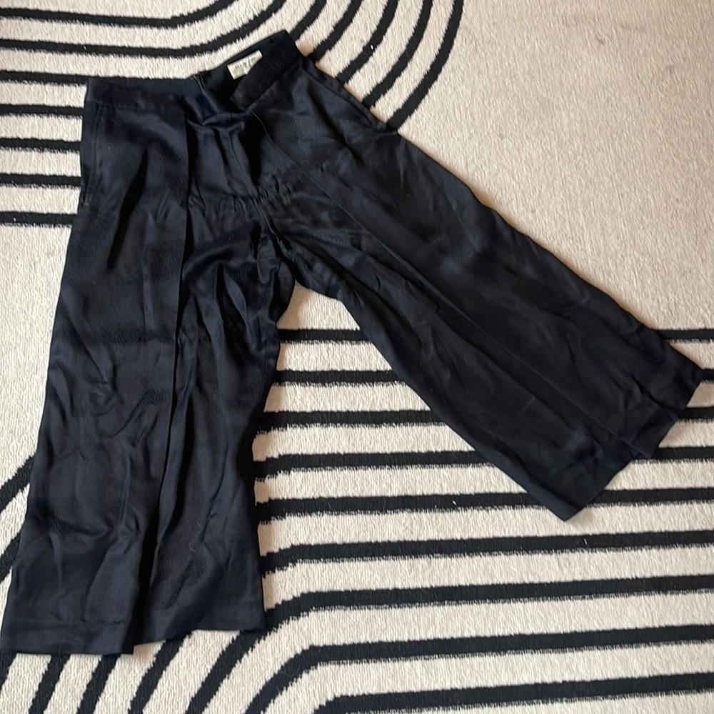 rag & bone Black silk Wide-Leg pantsTrousers